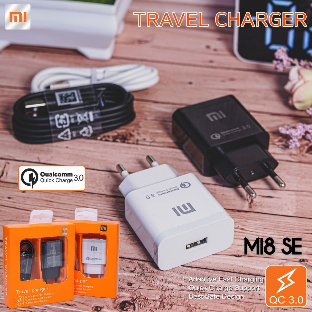 TRAVEL CHARGER XIAOMI MI8 2A NON FAST MICRO USB